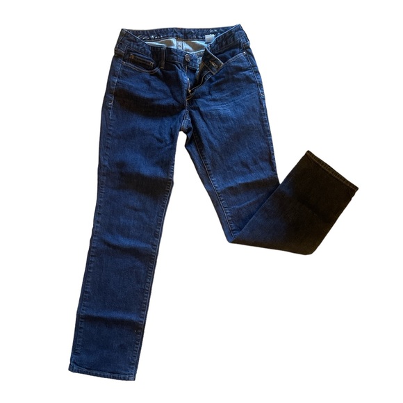 Eddie Bauer Sz:8 Curvey Slim Straight Blue Jeans - Picture 2 of 13